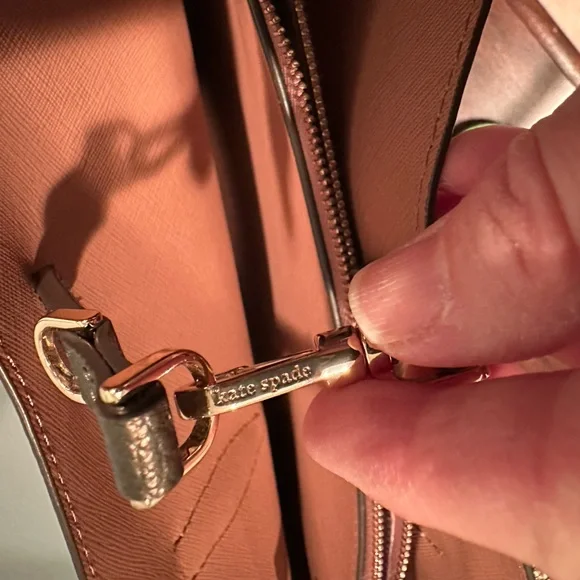 KATE SPADE EUC Eva Bronze Leather Tote TOTE & DUST BAG ONLY - Picture 3 of 10
